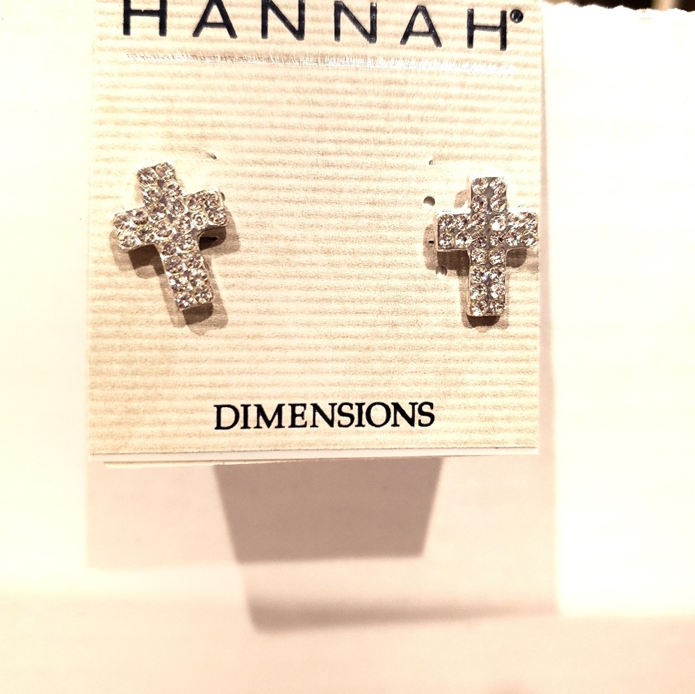 NWR Cross stud earrings -silver-